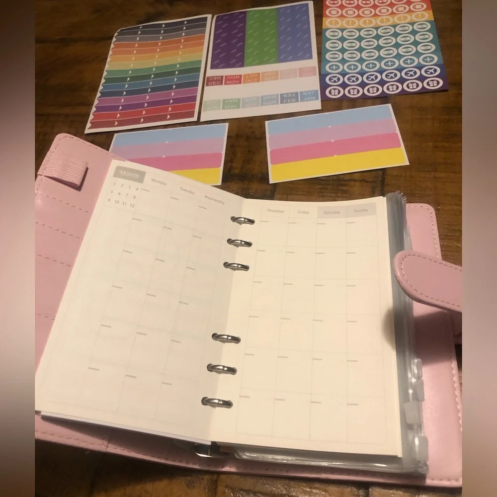 Budget Binder planner With Zipper Envelopes A6 Binder With Cash Envelopes